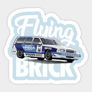 Volvo 850 Turbo Estate Touring Car BTCC White Text Sticker